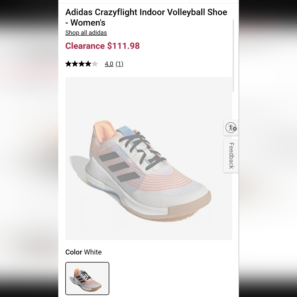 Adidas Crazyflight Indoor Volleyball Shoes - Picture 8 of 8